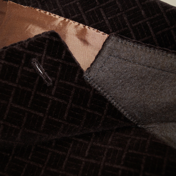 MICHAEL KORS 46R COCOA BROWN VELVET BLAZER